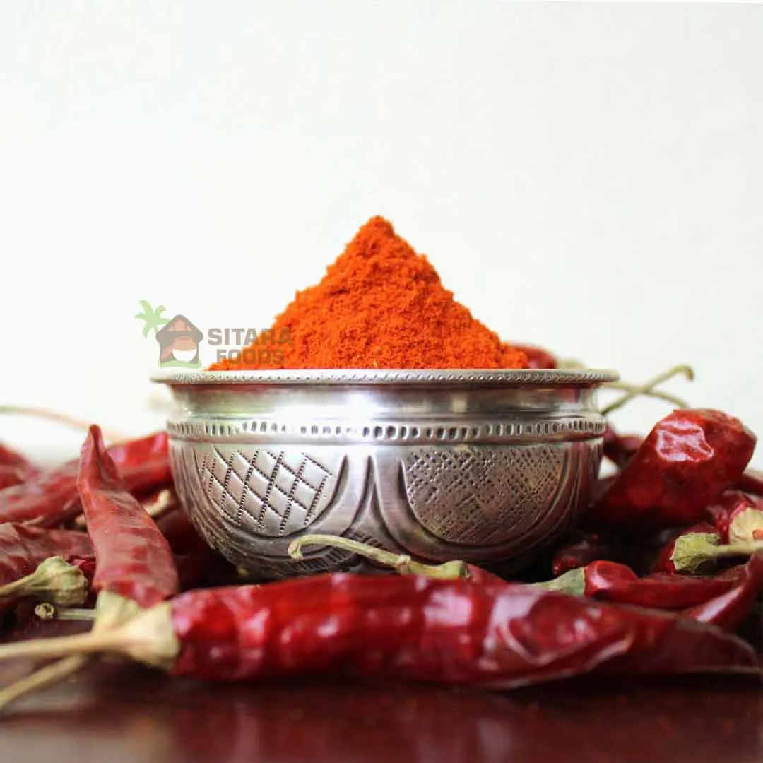 Stone Grinder Grounded MILD Spicy GUNTUR RED CHILLI POWDER PREMIUM QUALITY